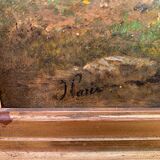 The herd. oil on canvas xixth j Paris