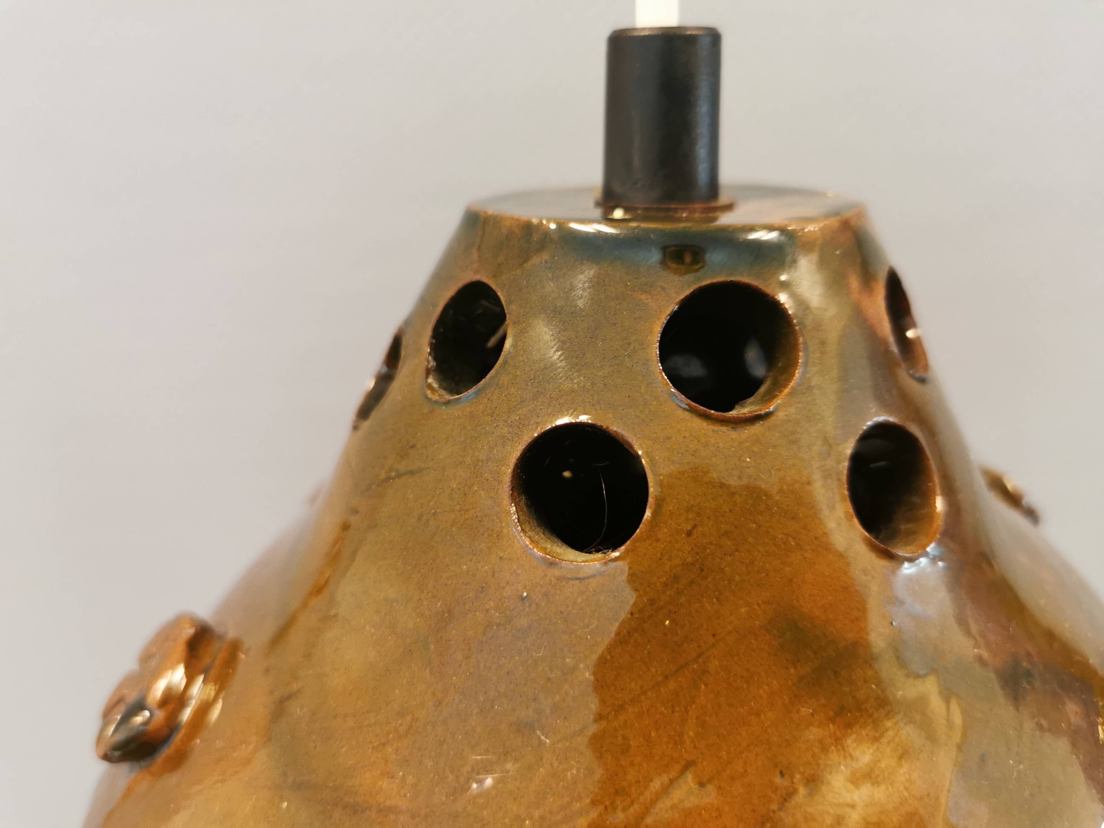 Small ceramic hanging lamp, Danish from the 1960s-1970s