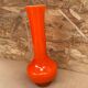 Ancien vase soliflore murano verre multicouche orange & blanc vintage