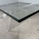 1970s plexiglass coffee table