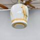 Small Art Deco Brass & Colored Glass Pendant Ligt, Germany 1930's, Restored