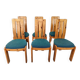Set of 6 Danish pine dining chairs, 1970s