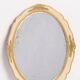 Miroir décoratif moyen en bois doré avec verre d'origine et patine, Italie, années 1960