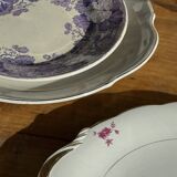 Old pie dish with 2 handles, golden wheat patterns, D28.