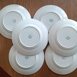6 Saint Amand plates, Louis XVI model