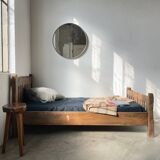 Brutalist Aranjou elm bed
