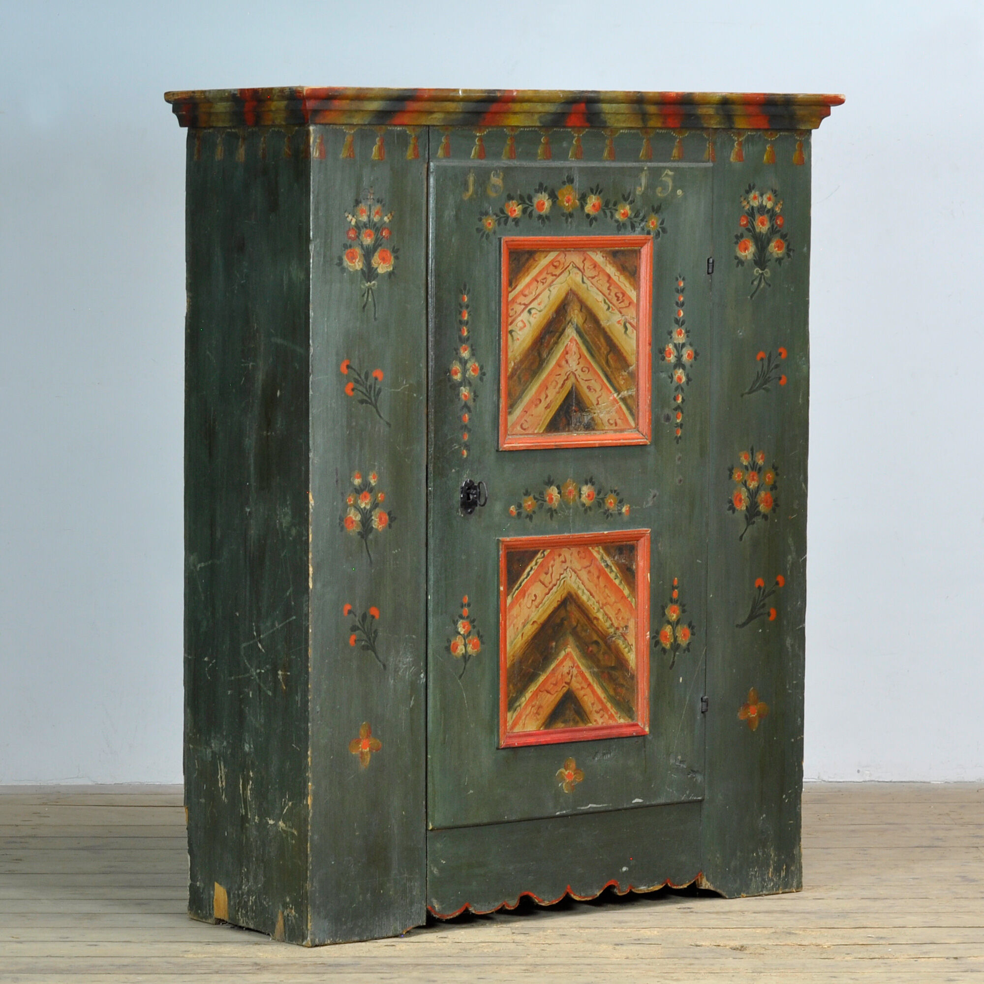 Cabinet de mariage en pin, daté de 1815