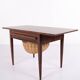 Foldable sewing table with drawer - Rosewood - Johannes Andersen - Silkeborg Furniture Factory - 1960s