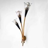 Ancienne paire d’appliques « tulipes »