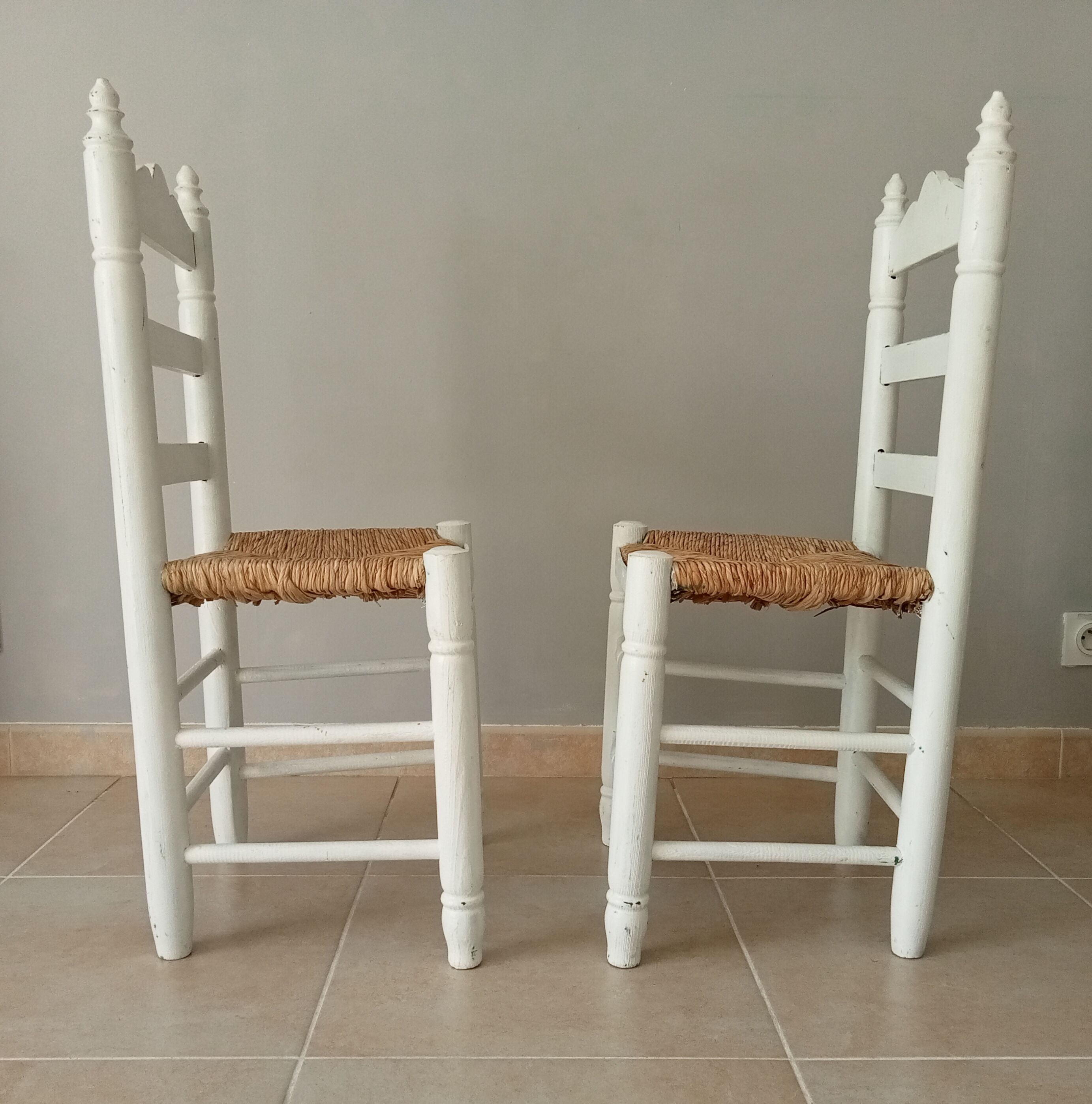 Paire de chaises ancienne paillé années 30/40