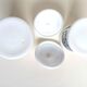 Paire de pots apothicaires opaline blanc et bleu