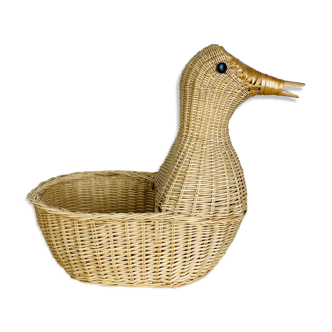 Panier osier canard