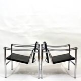 Pair of LC1 armchairs, LeCorbusier, Perriand, Jeanneret, ed.Cassina