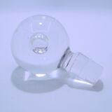 Signed carafe in transparent glass with cap