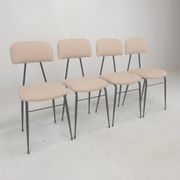 Set of 4 Italian Metal Dining Chairs, 1960's