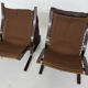Set of 2 leather Ingmar Relling for Westnofa “Siesta” chairs, Norway 1960’s