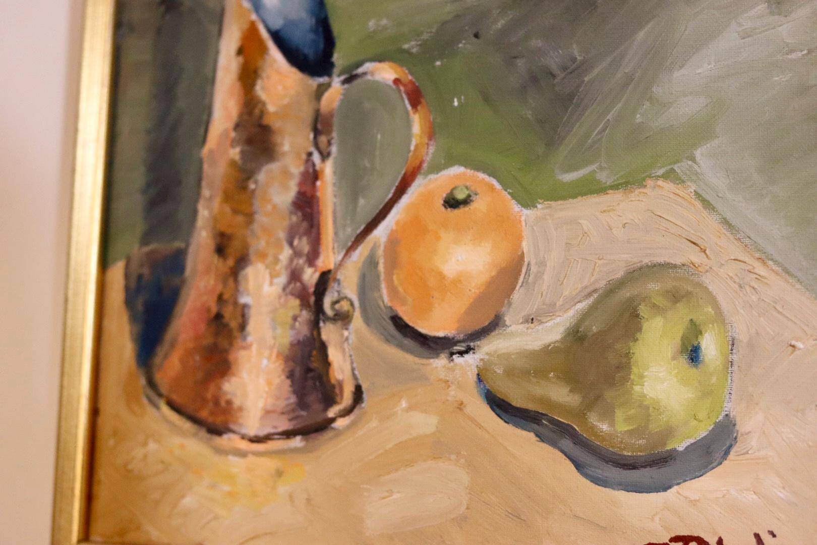 "Still Life with Jug and Fruits" by J Bjurling