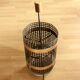 Space Age handmade umbrella stand, made of metal, iron and copper, vintage from the 60s