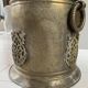 Engraved brass pot cover