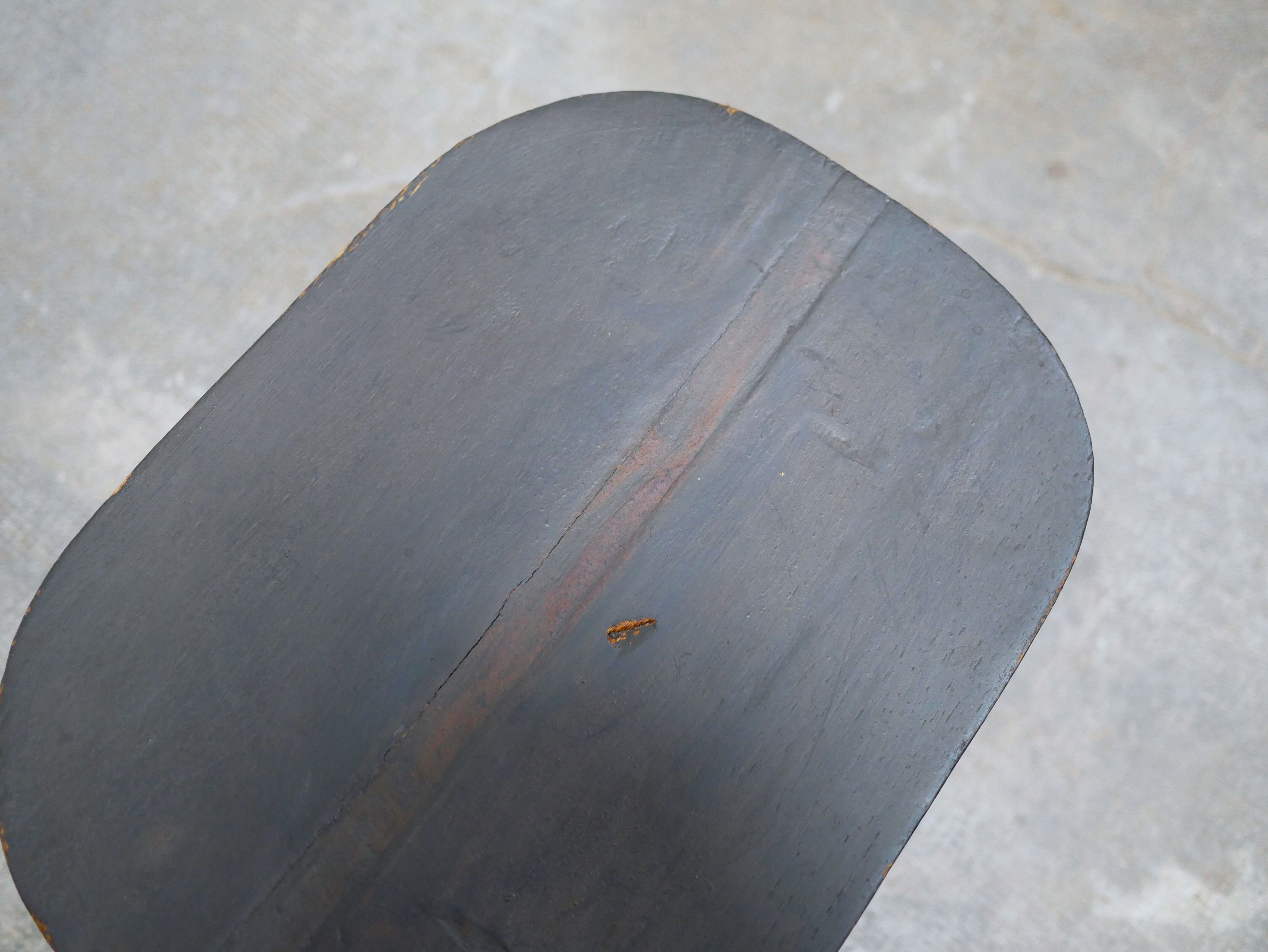 Brutalist antique African Senufo wooden stool