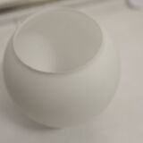 1970 white opaline tulip cone pendant lights (6 available)