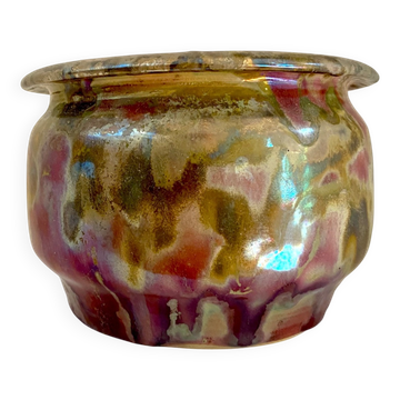 Pot céramique irisée