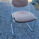 Vintage office chair with chrome base and fabric top
