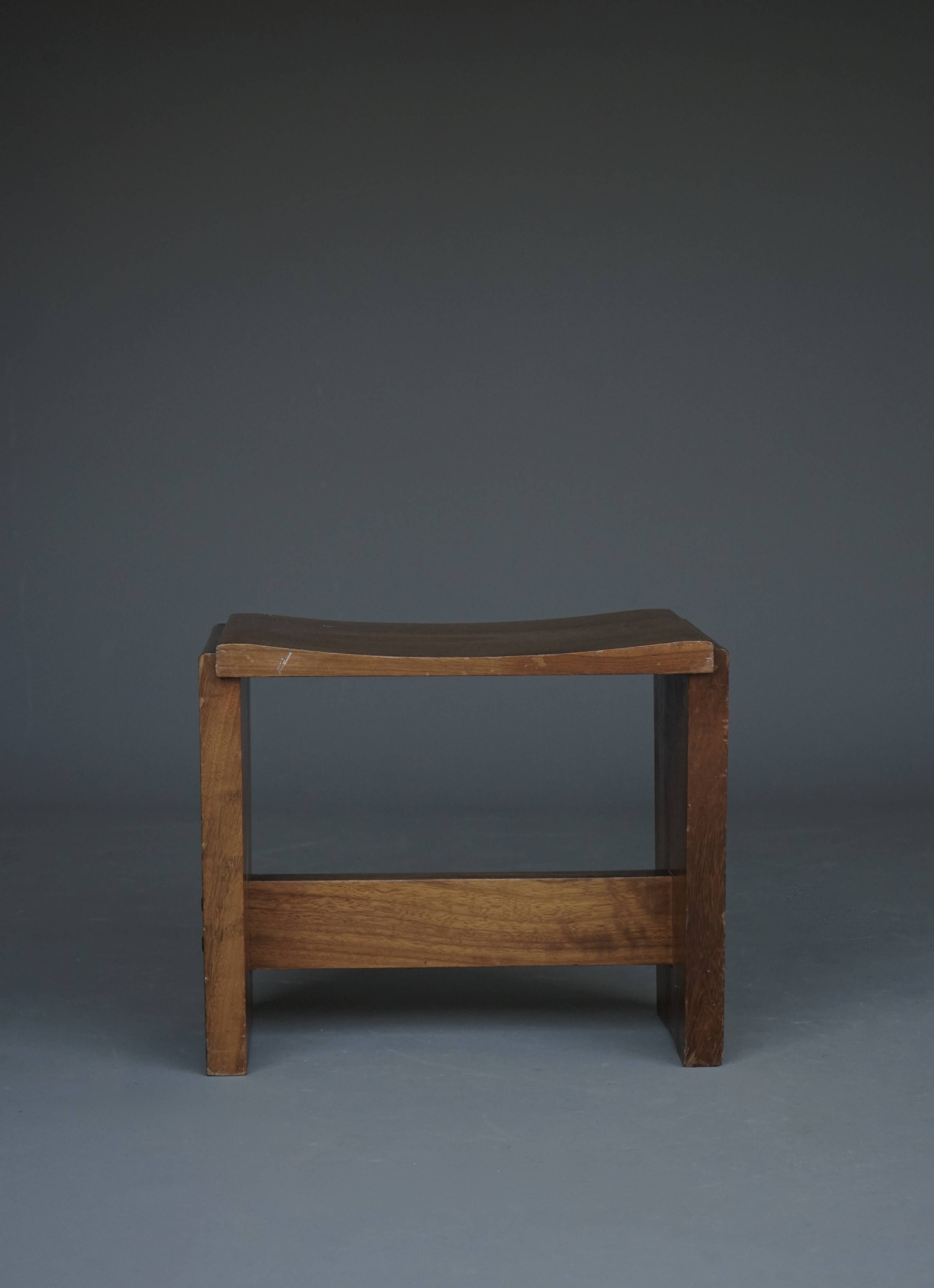 Mid-Century Church Stool in walnut, 1950s