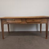 Rustic farmhouse table with drawers