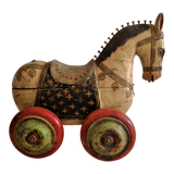 Old toy, wooden horse, India