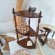 1970s wooden corner shelf