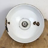 Industrial British Green Enamel Factory Pendant Lamp, 1960s