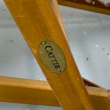 Transat tissus blanc avec structure en bois