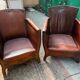 Lounge chairs and ottoman attributed to Otto Schultz for Boet AB, Sweden, 1930s, set of 3