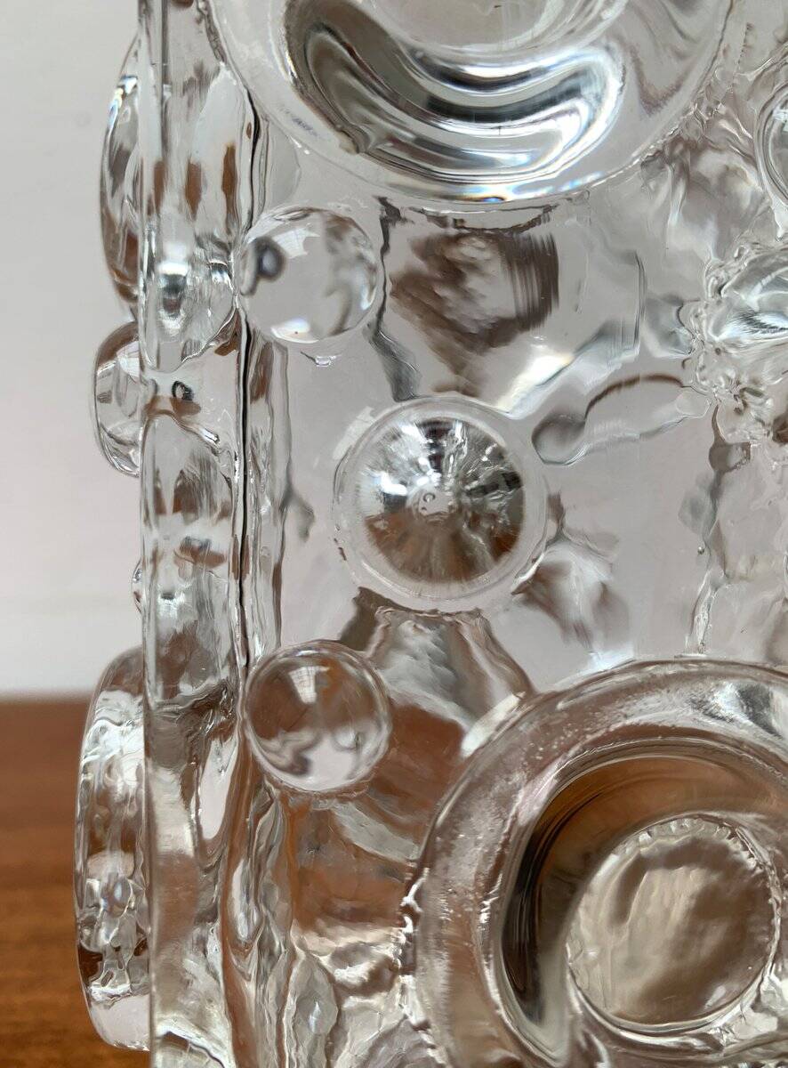 Brutalist Bubble Glass Vase by Josef Schott for Smalandshyttan, Mid-Century Swedish, 1960s