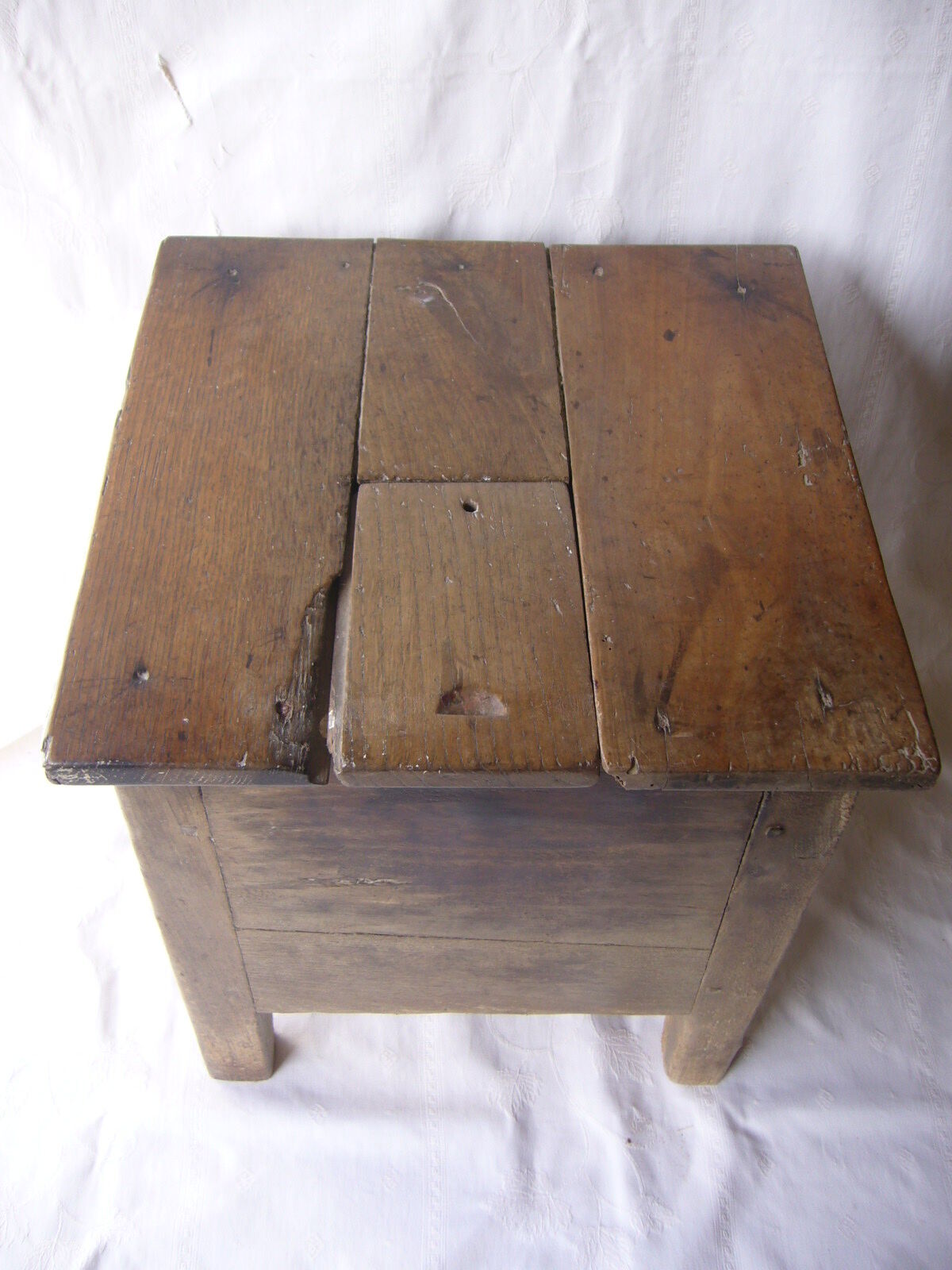 Ancient salt chest stool