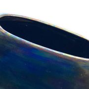 Vase rond en céramique irisée