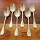 Christofle Set of 6 Lauriers model table spoons in silver-plated metal