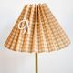 Brass table lamp with pleated shade, 1950s