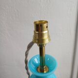 Blue Opaline Glass Table Lamp, 1970s