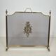 Brass fire screen and grille in the Louis XVI style in the taste of Maison Jansen.