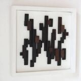 Three-dimensional framed artwork in wenge wood by Studio Aik