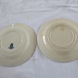 2 plates FAIENCE GIEN model thistle