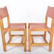 Set de 6 chaises en orme et cuir édition Maison Regain