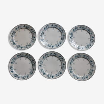 Set of 6 plates iron earth Lucien BFK