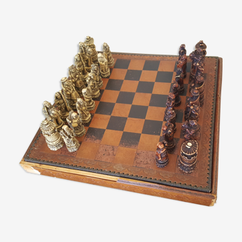 Ancient Japanese theme resin chess game with storage box