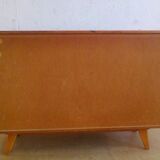 Commode à tiroirs noire et blanche République tchèque 1960s
