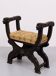 Tabouret victorien antique à décor de lions sculpté à la main, Hollande