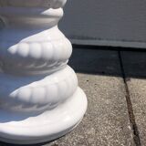 Colonne et cache pot faïence blanche