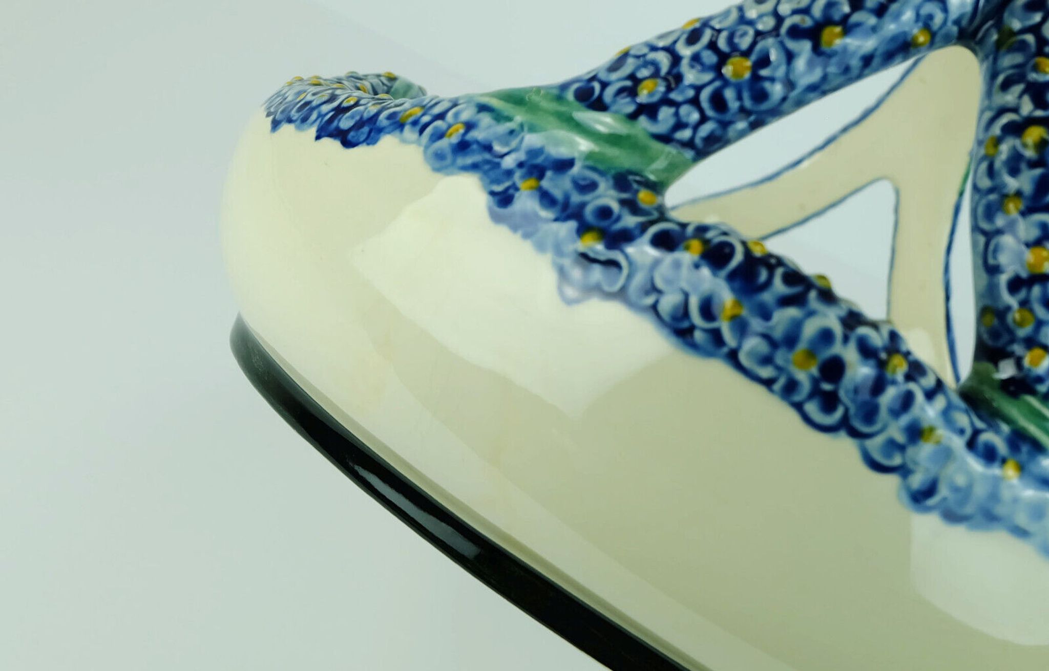Majolika karlsruhe bowl ceramic basket art nouveau w.süs